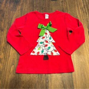 Monag 2T Christmas Tree Girls Long Sleeve Red Holiday Winter Shirt